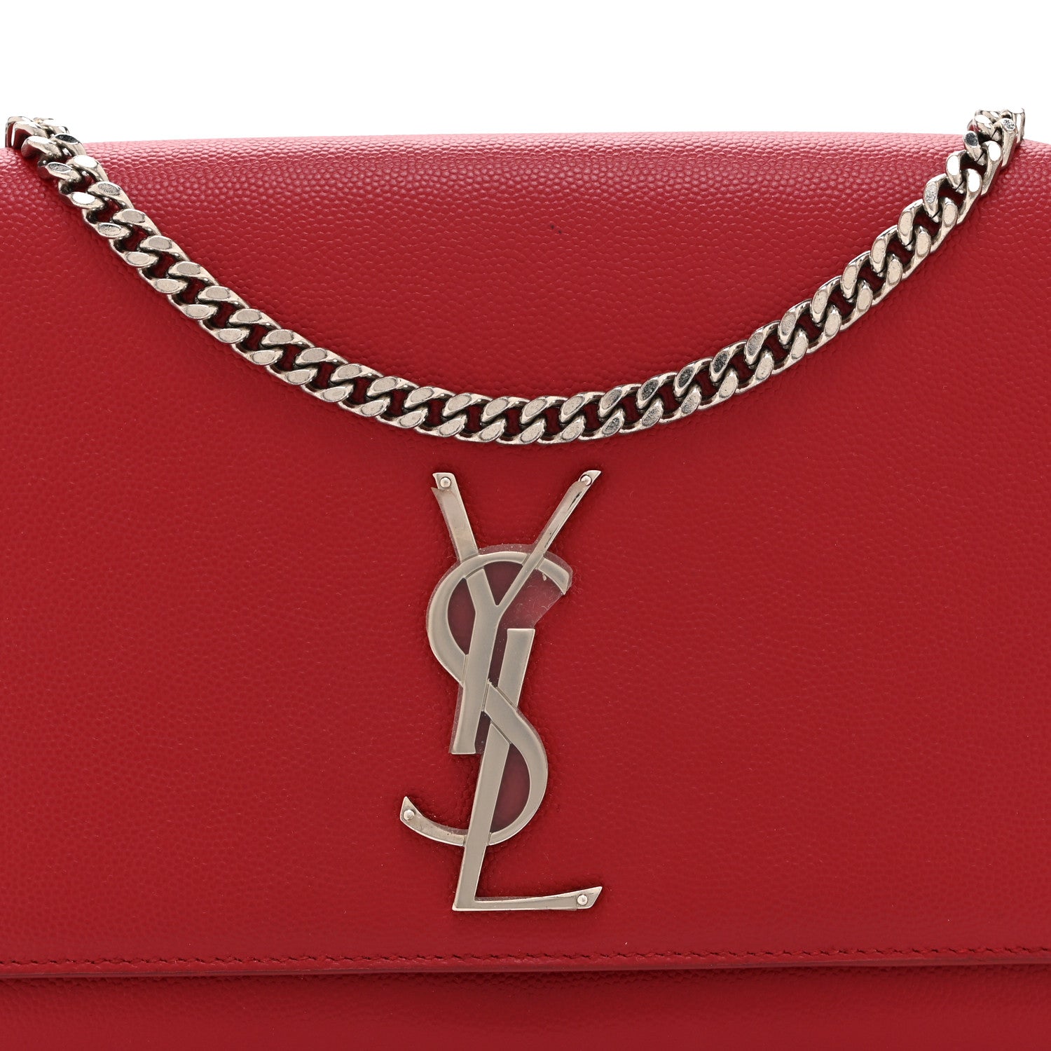 Saint Laurent Grain De Poudre Medium Monogram Kate Satchel New Lipstick 8 of 10