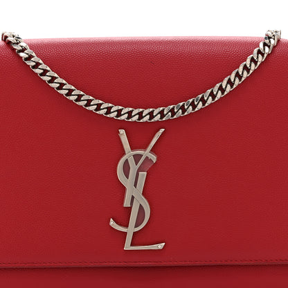Saint Laurent Grain De Poudre Medium Monogram Kate Satchel New Lipstick 8 of 10