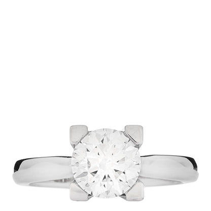 Harry Winston Platinum Diamond 1.12ct HW Logo Engagement Ring 46 3.75 1 of 7