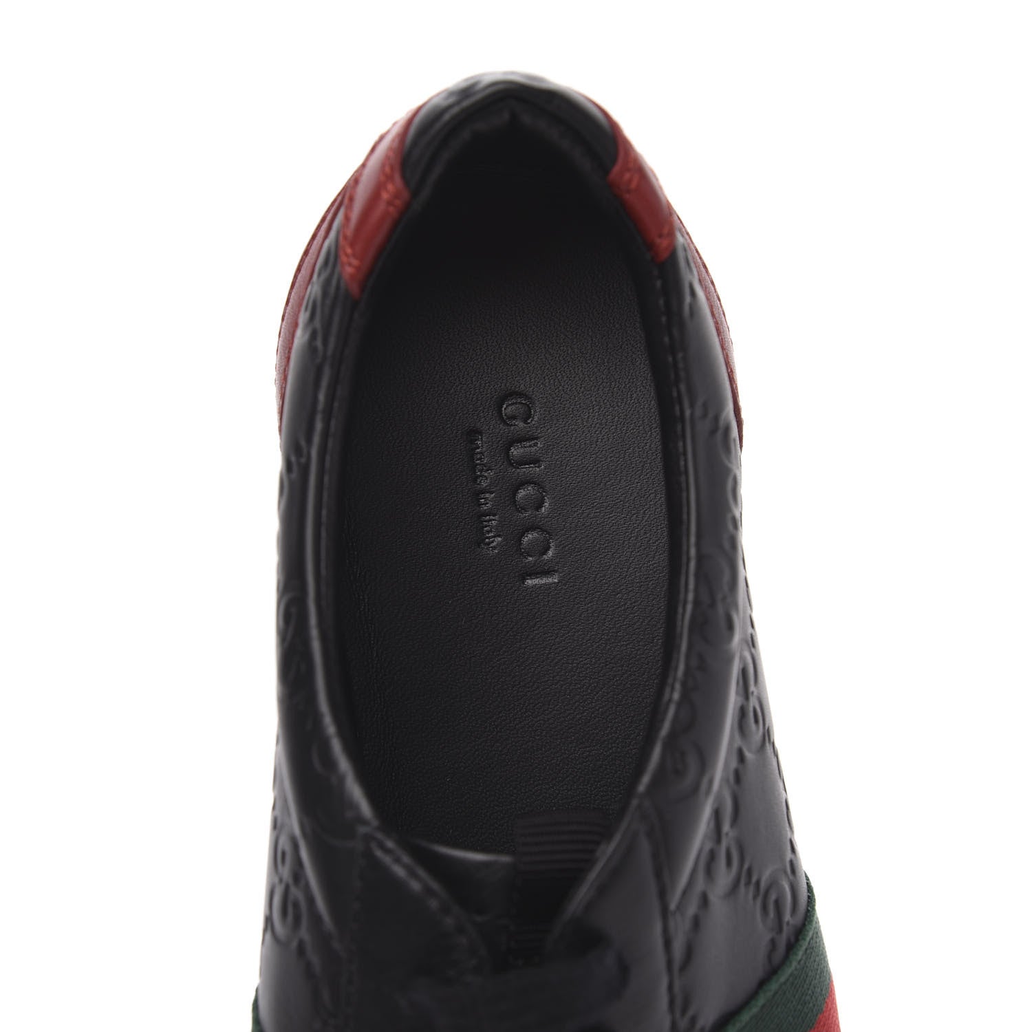 Gucci Guccissima Womens Web Sneakers 40 Black 6 of 8