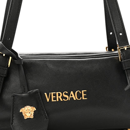 Versace Lambskin Tag Bowling Bag Black 8 of 15