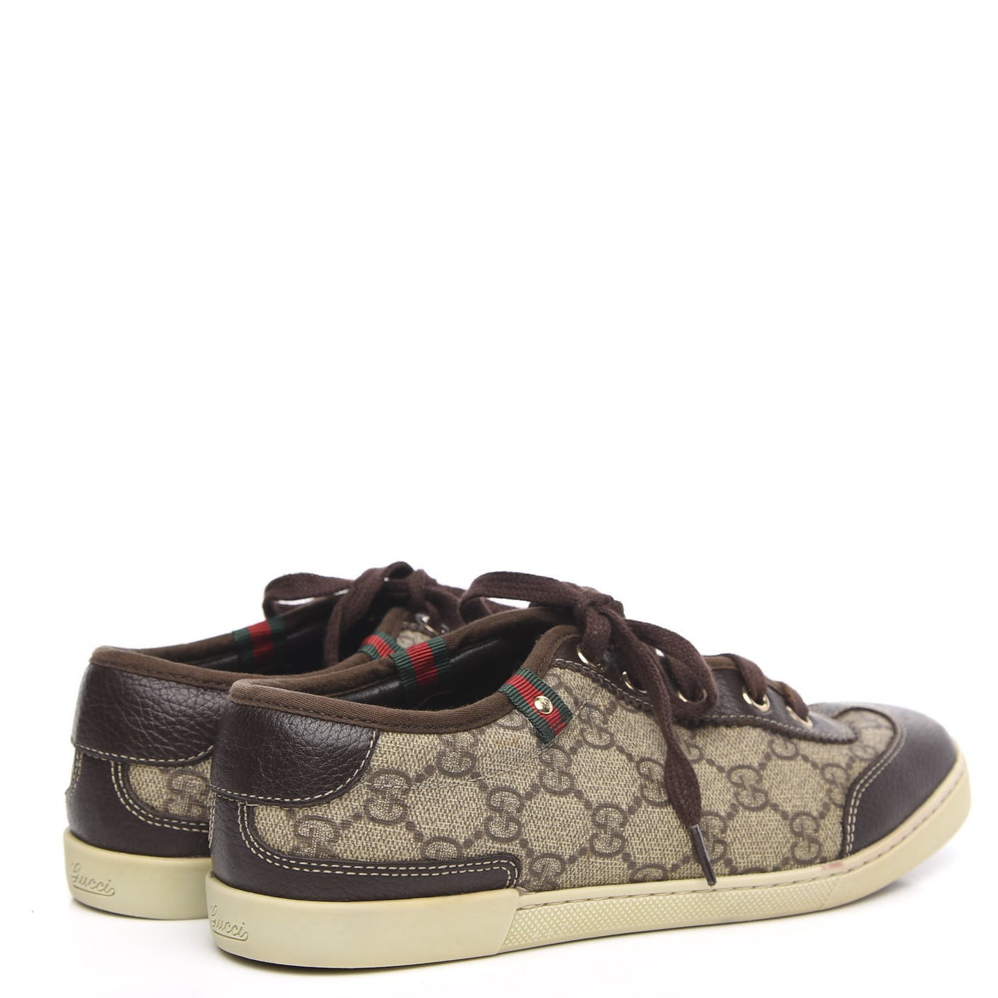 GG Supreme Monogram Low Top Sneakers 37 Brown