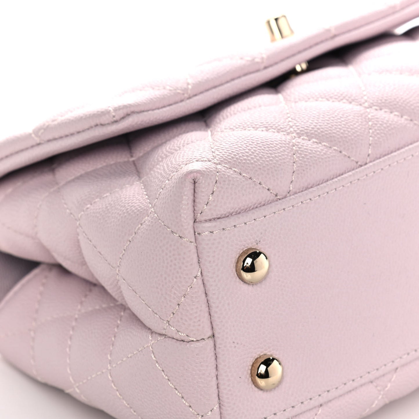 Caviar Quilted Mini Coco Handle Flap Lilas Lilac