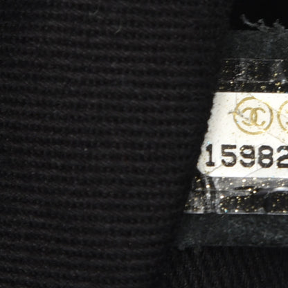 Chanel Ultra Soft Suede Calfskin Large Natural Beauty Flap Black 7 of 7