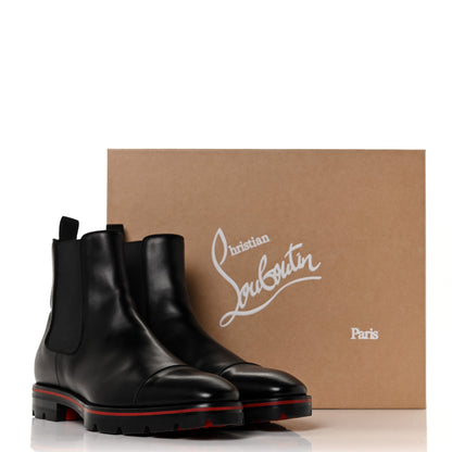 Christian Louboutin Calfskin Mens Melon Flat Chelsea Boots 41.5 Black 9 of 9