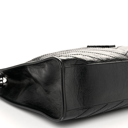 Saint Laurent Crinkled Calfskin Matelasse Monogram Large Niki Shopper Tote Black 9 of 12