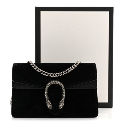Gucci Suede Super Mini Dionysus Shoulder Bag Black 11 of 11