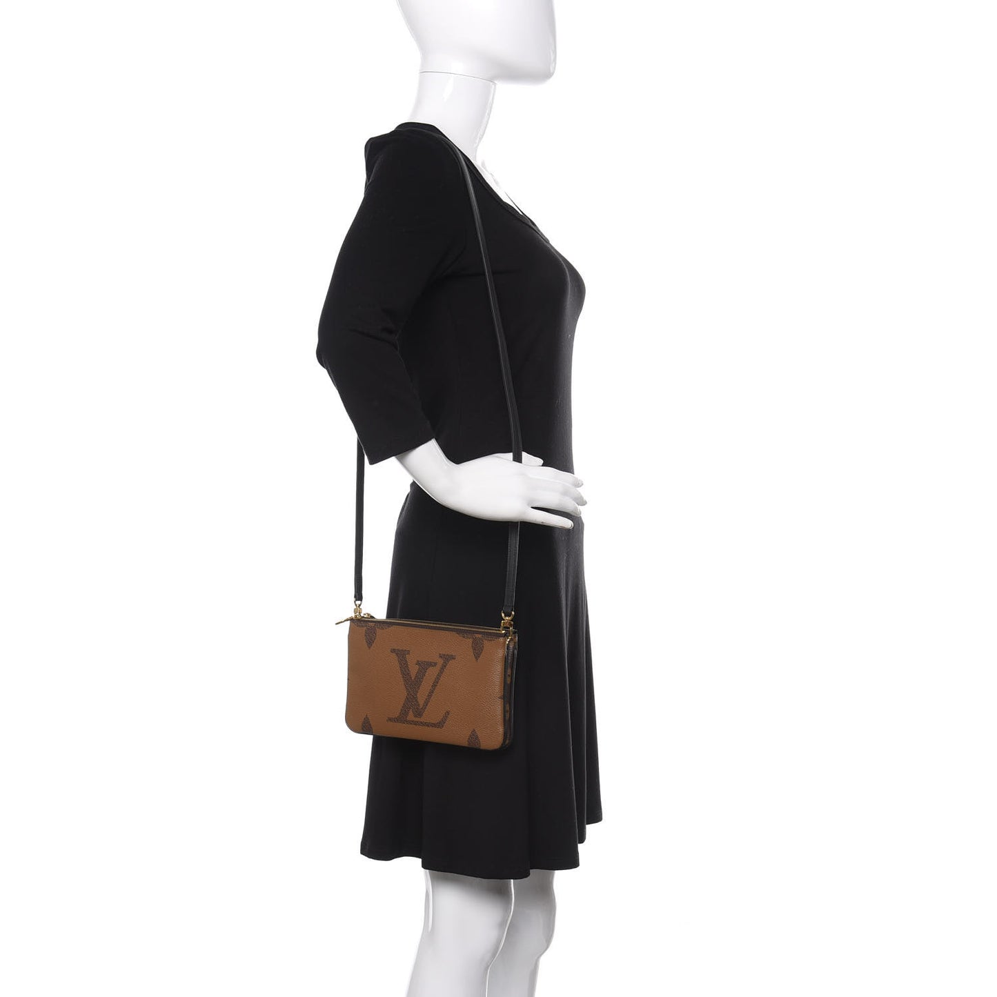 Reverse Monogram Giant Double Zip Pochette