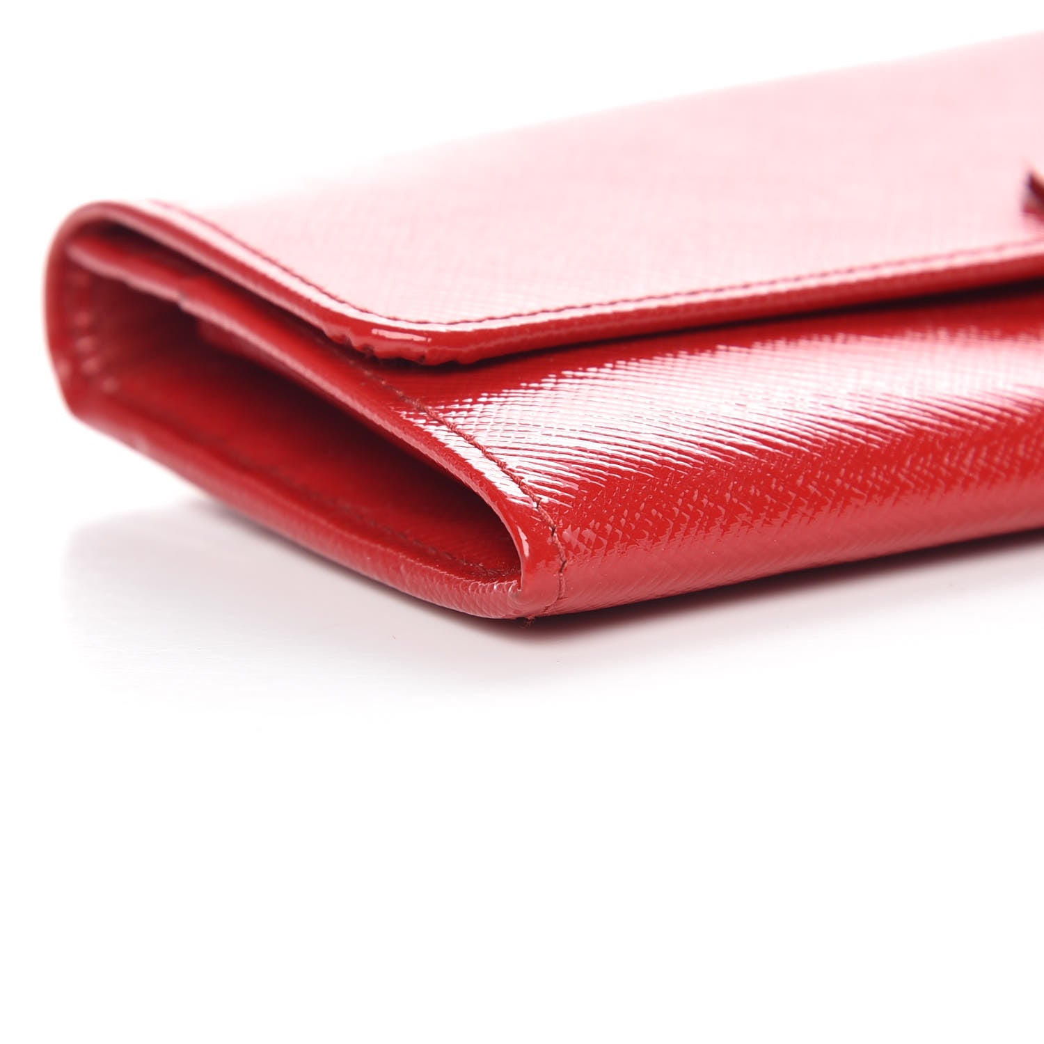 Prada Saffiano Vernice Continental Wallet Rosso 7 of 8
