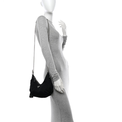 Prada Tessuto Nylon Saffiano Re-Edition 2006 Shoulder Bag Black 2 of 12