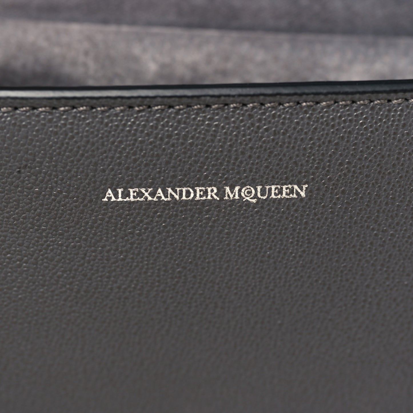 Calfskin Medium Insignia Flap Grey