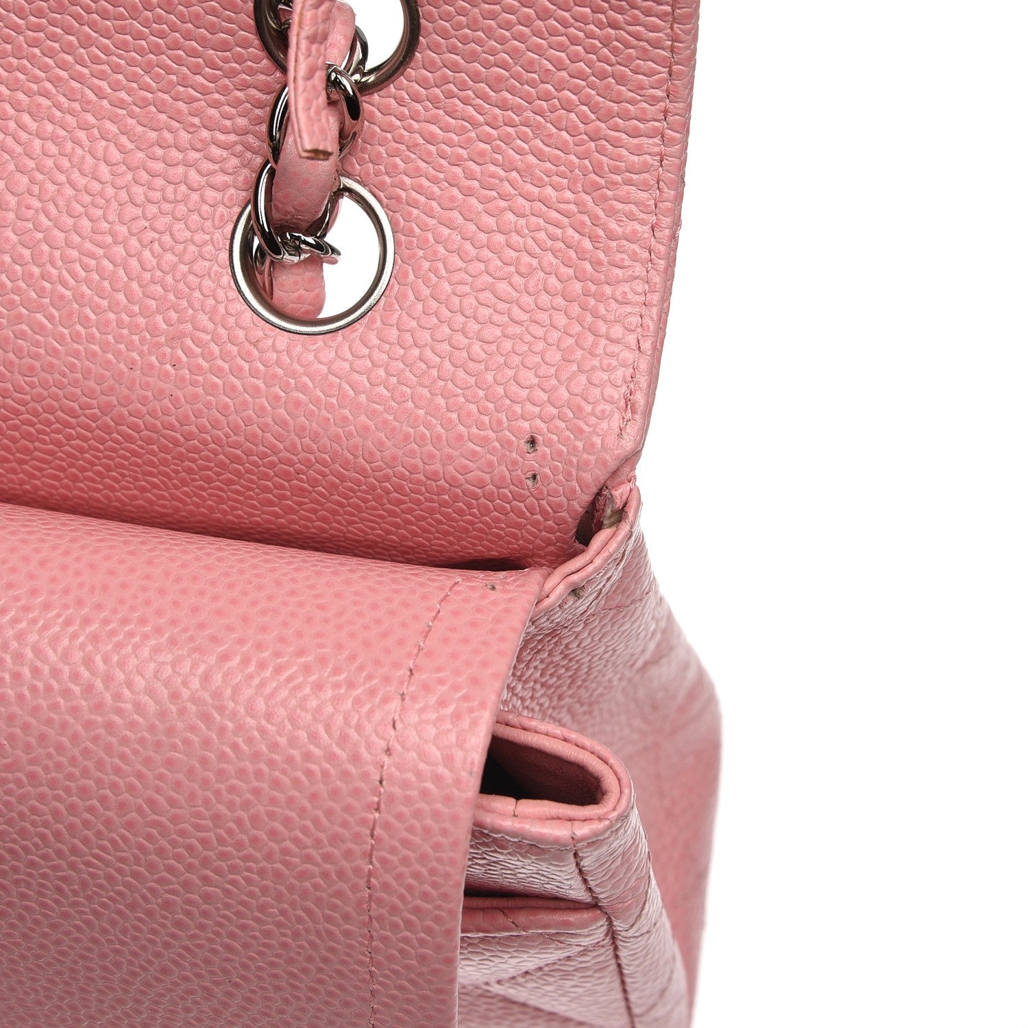 Chanel Caviar Quilted Medium Double Flap Pink 16 of 17