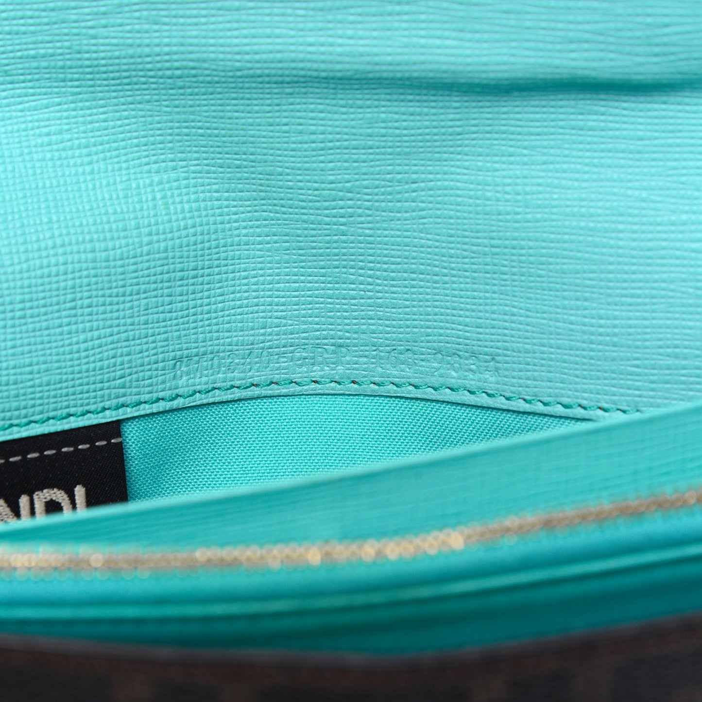 Zucca Spalmati Vitello Elite Simply Continental Wallet Tobacco Turchese
