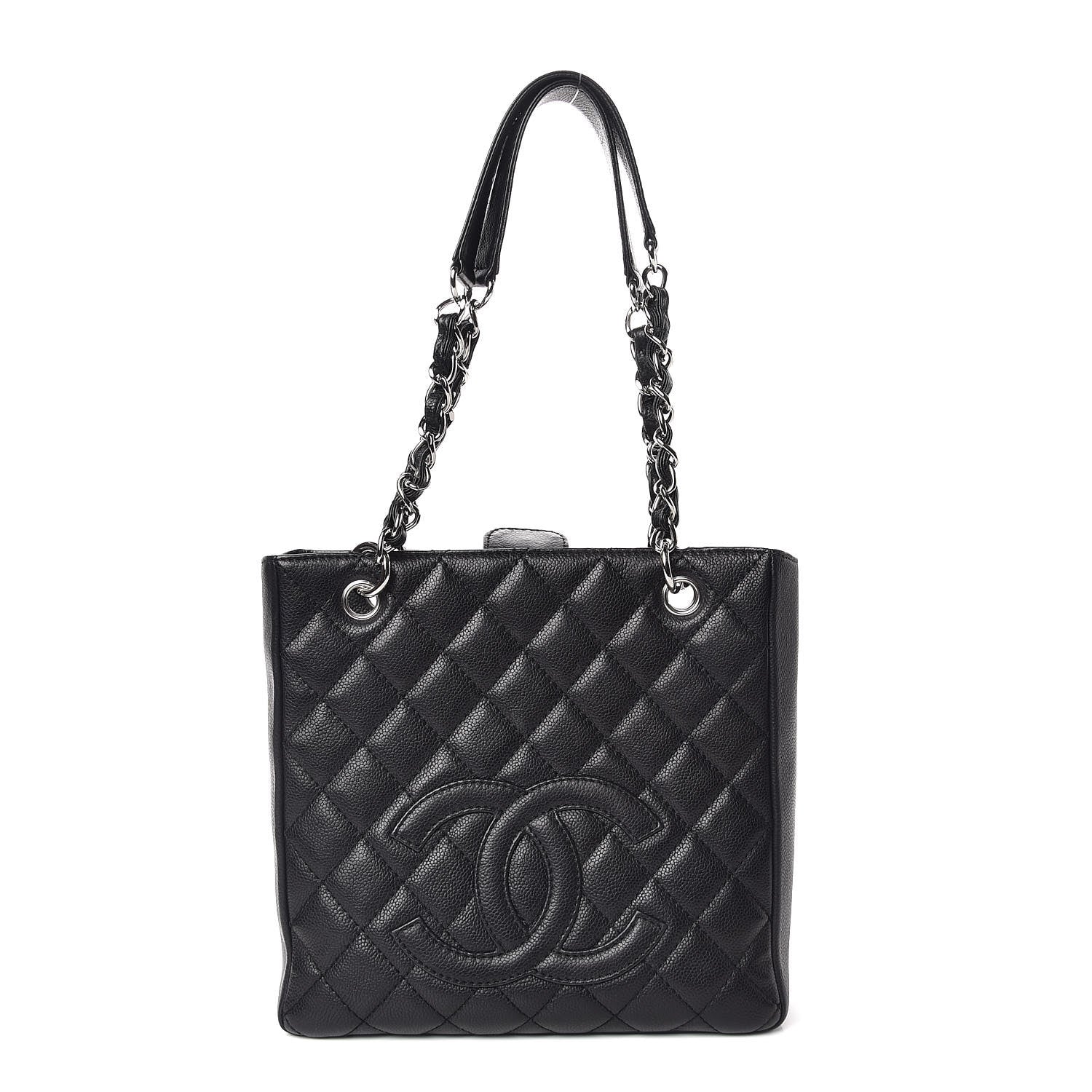 Chanel Caviar Quilted Petit Shopping Tote PST Black 1 of 11