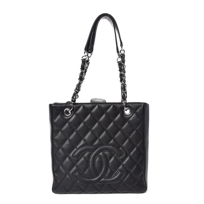 Chanel Caviar Quilted Petit Shopping Tote PST Black 1 of 11