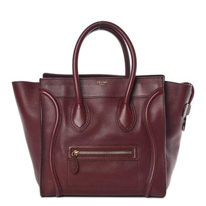 Celine Smooth Calfskin Mini Luggage Burgundy 1 of 17