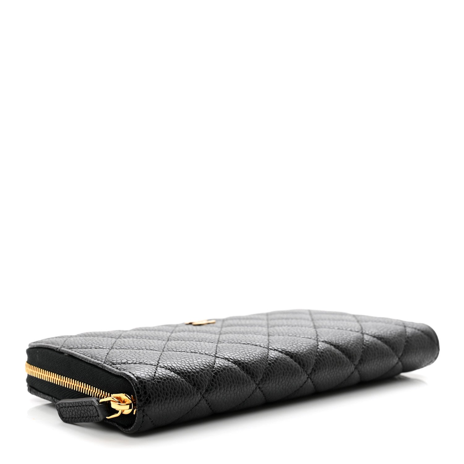Chanel Caviar Quilted Large Gusset Zip Around Wallet Black 4 of 8