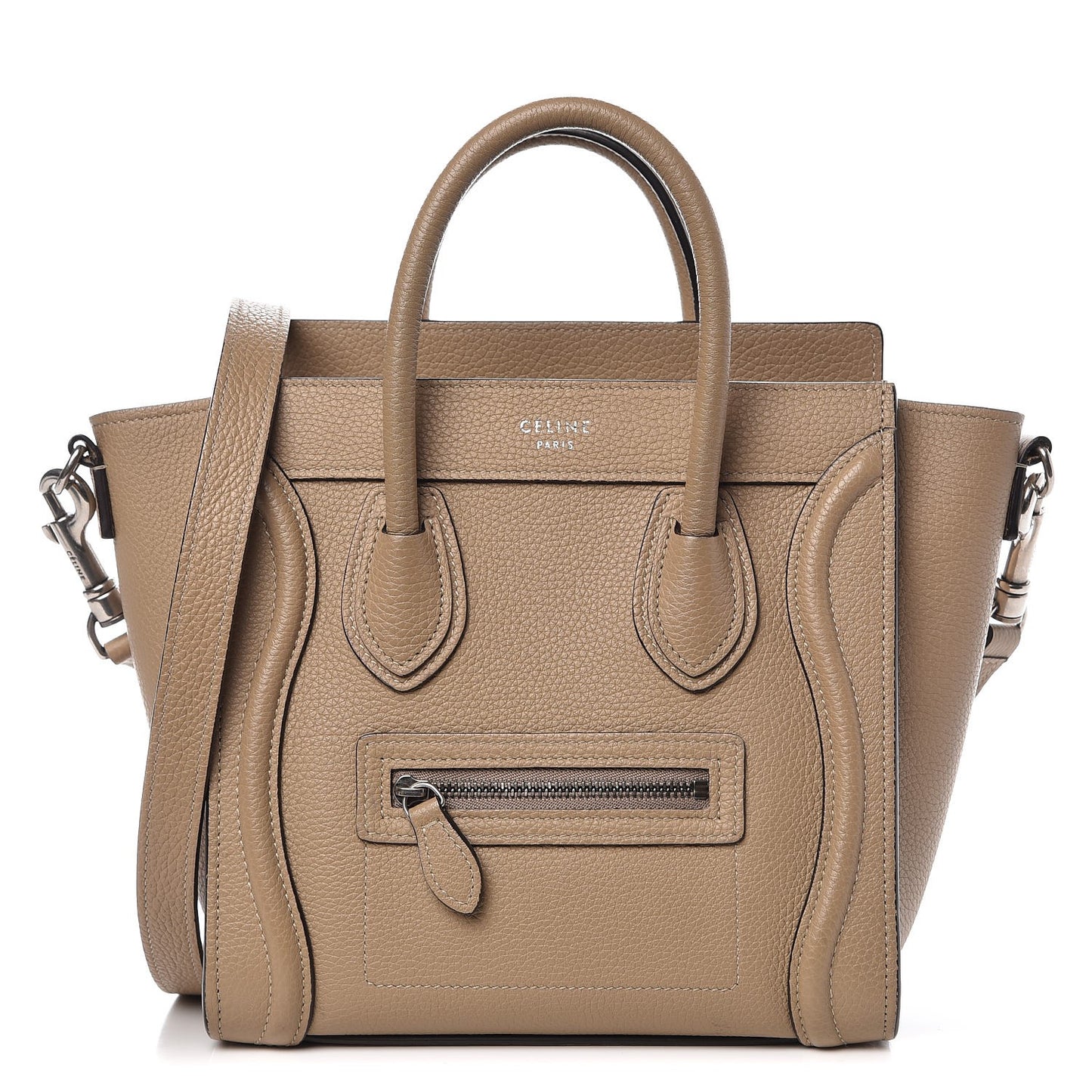 Drummed Calfskin Nano Luggage Dune