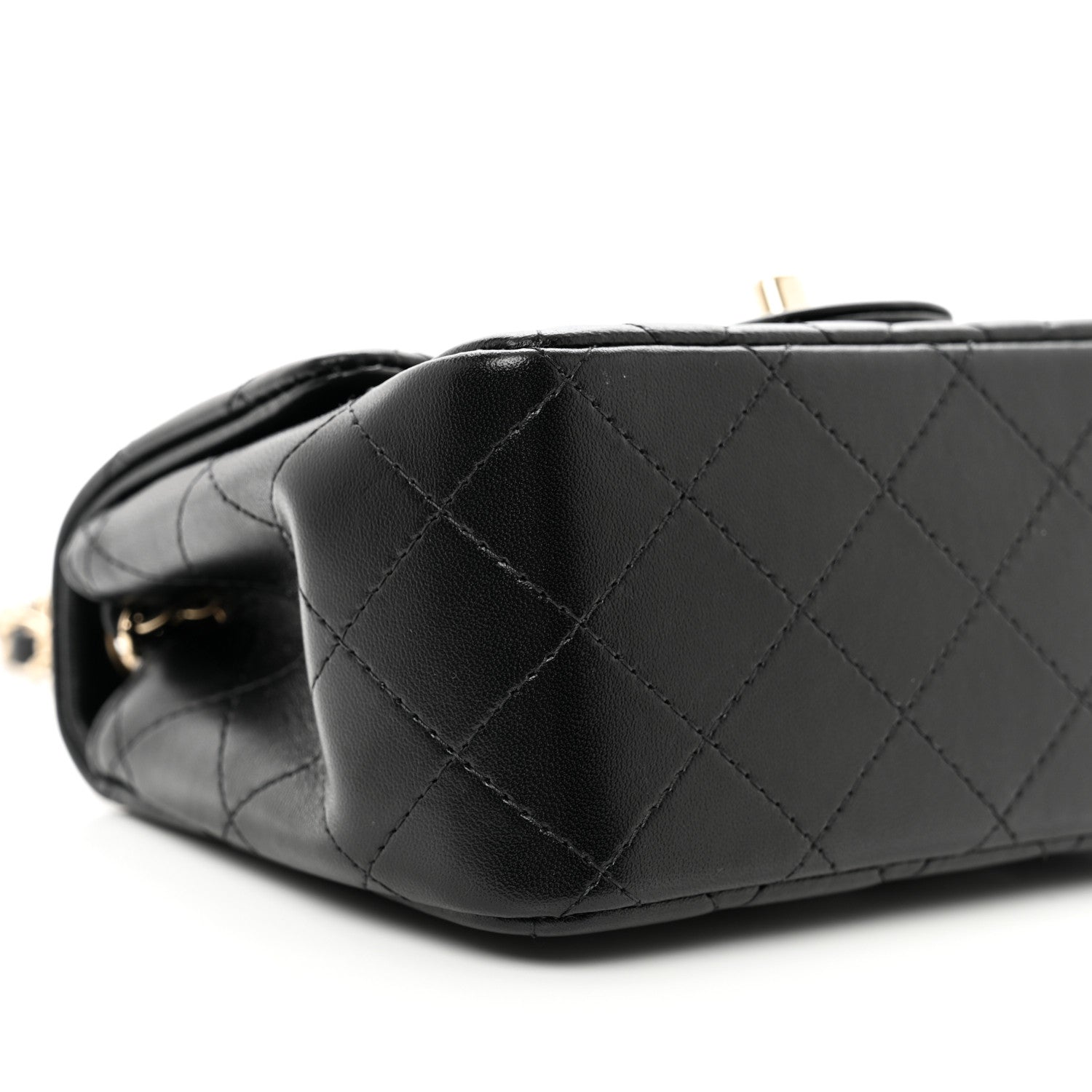 Chanel Lambskin Quilted Mini Square Flap Black 8 of 10