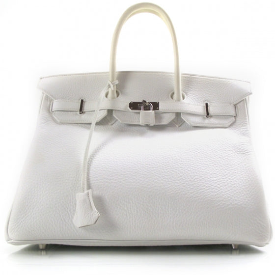 Taurillon Clemence Birkin 35 White