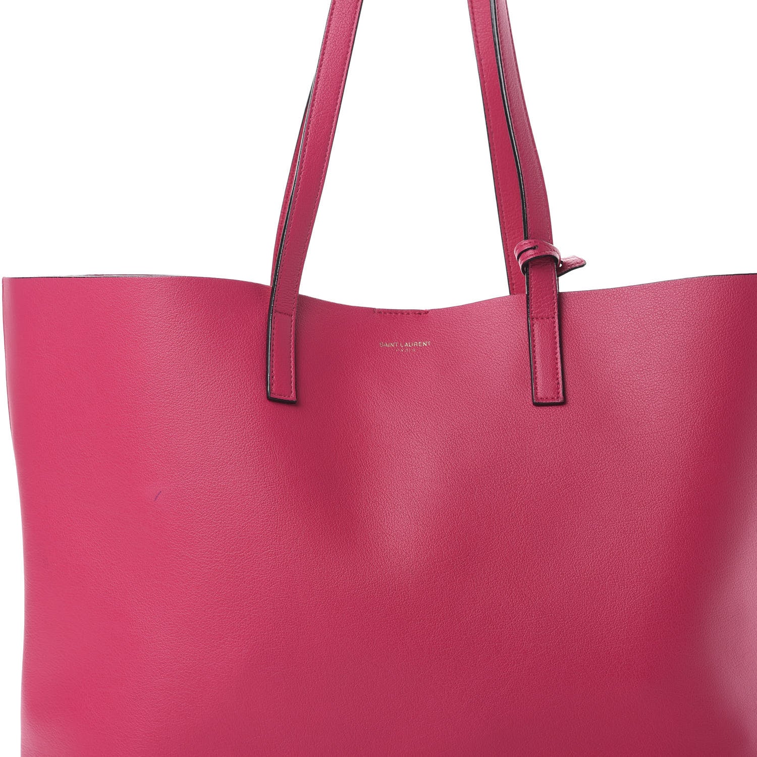 Saint Laurent Calfskin Large Shopping Tote Fuchsia 10 of 16