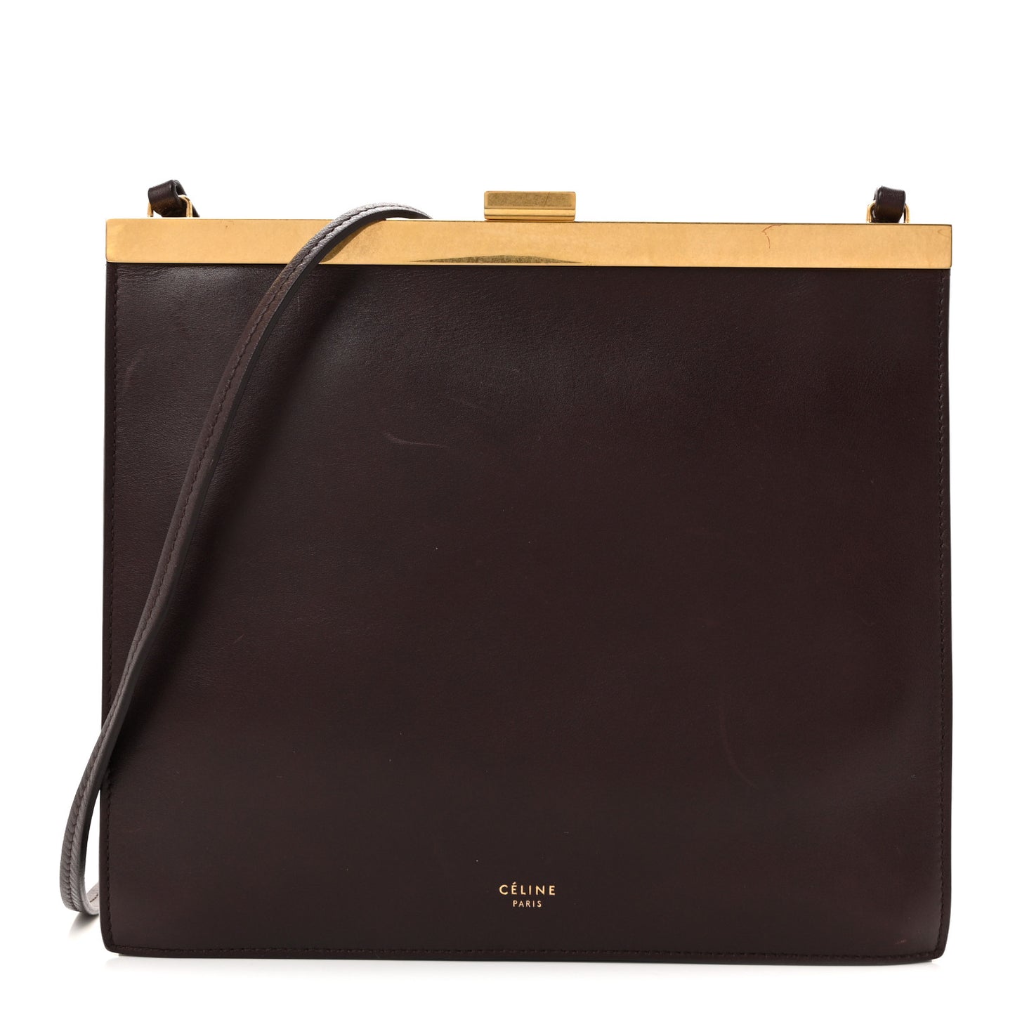 Smooth Calfskin Mini Clasp Bag Bordeaux