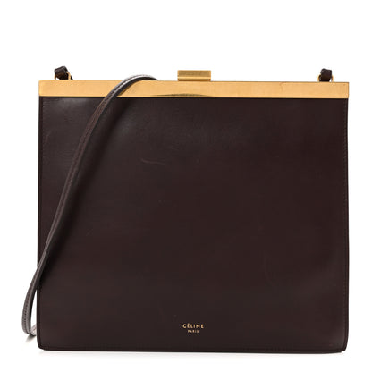 Celine Smooth Calfskin Mini Clasp Bag Bordeaux 1 of 12