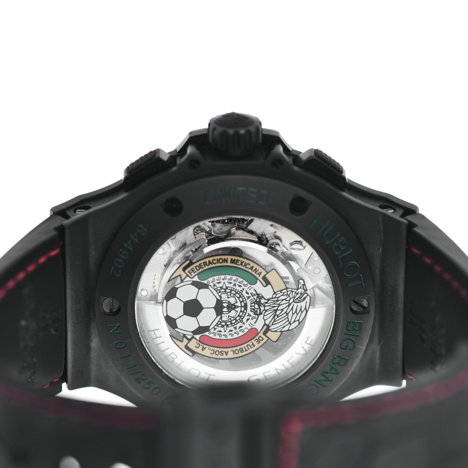 Hublot Ceramic Alligator 44mm Big Bang AeroBang Limited Edition "Mexico" Automatic Watch Black 310.CI.1190.GR.FMF10 4 of 4