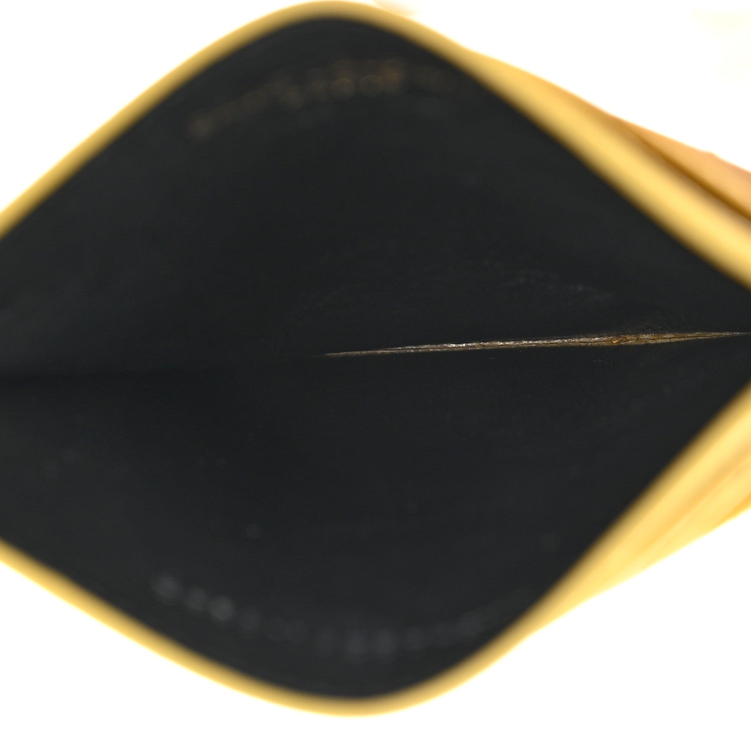 Saint Laurent Grain De Poudre Matelasse Chevron Monogram Credit Card Case Light Chartreuse 5 of 8