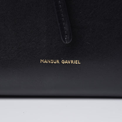 Mansur Gavriel Vegetable Tanned Calfskin Bucket Bag Black Flamma 7 of 12