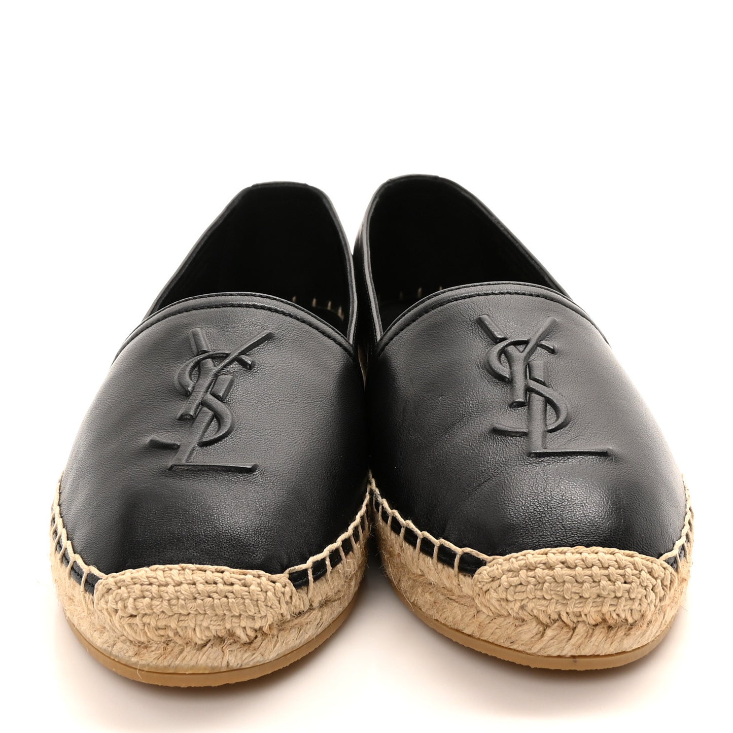 Lambskin Monogram Espadrilles 37.5 Black