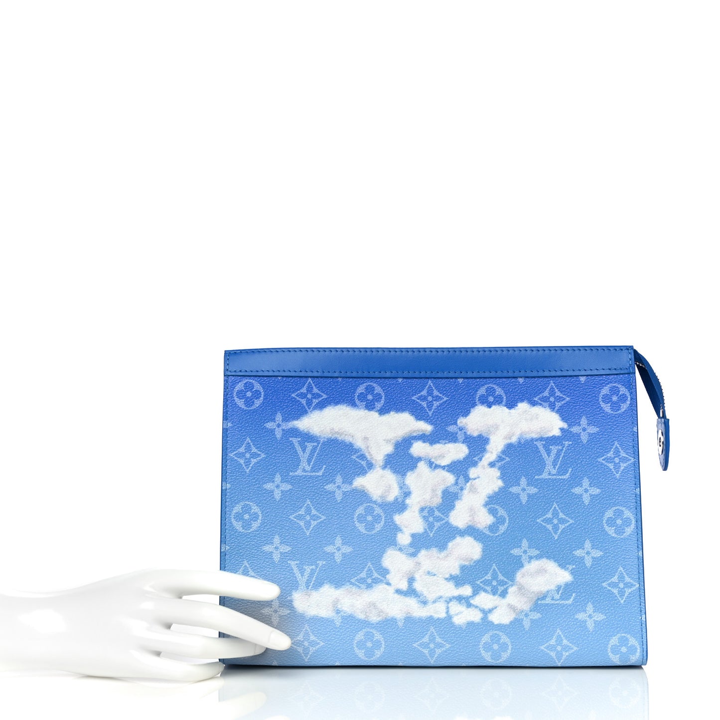 Monogram Clouds Pochette Voyage MM A4 Blue