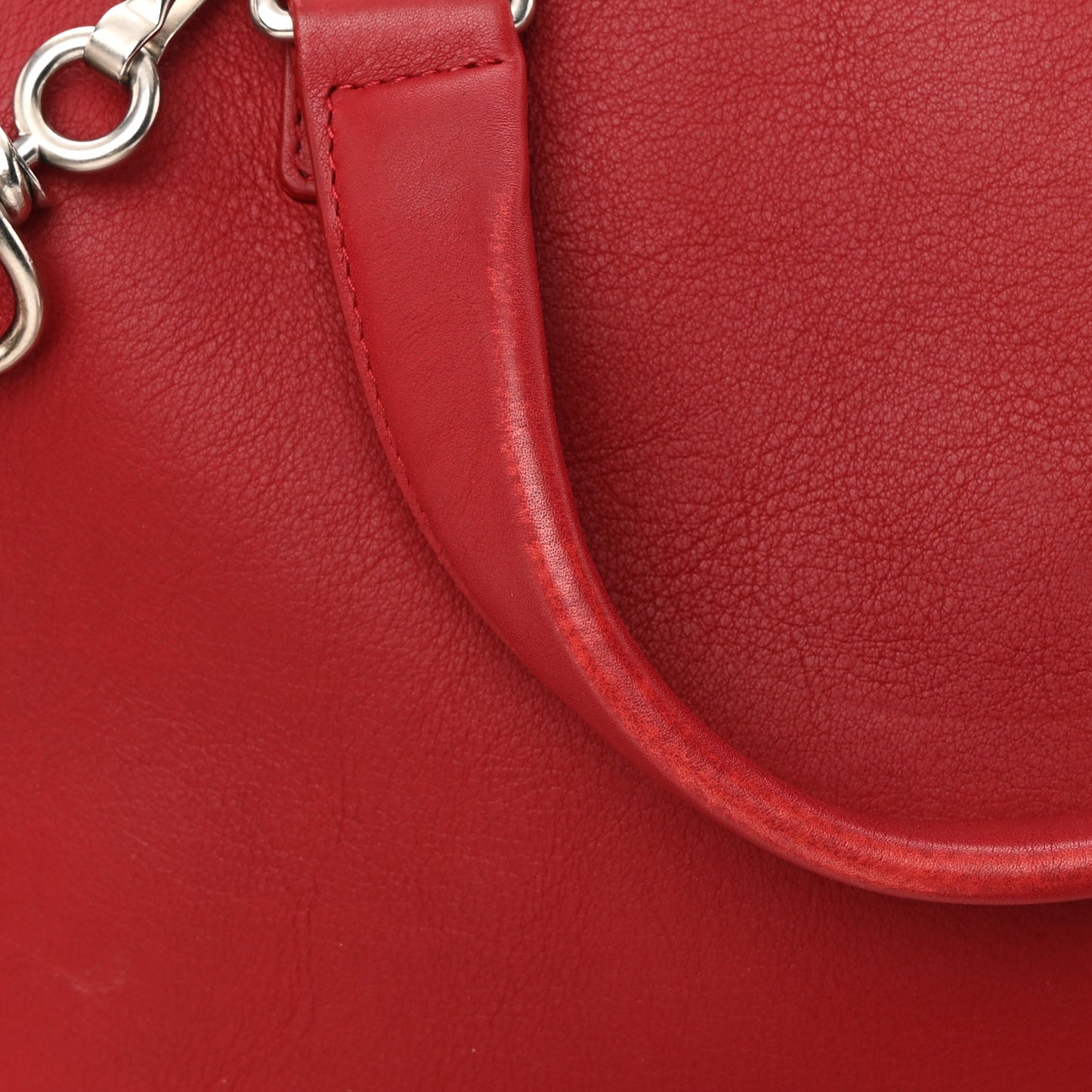 Veau Soyeux Small Tool Satchel Rouge Groseille
