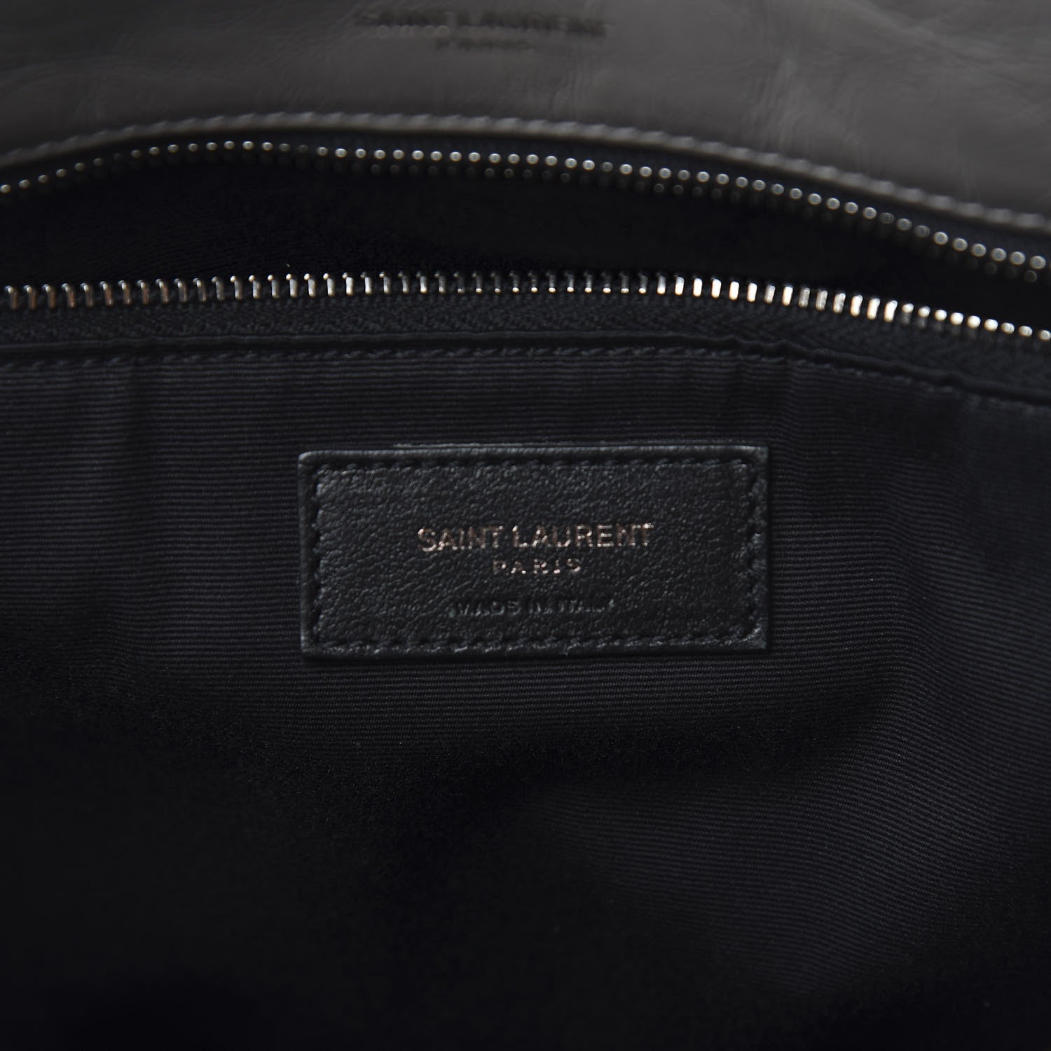 Saint Laurent Crinkled Calfskin Matelasse Monogram Large Niki Chain Satchel Fog 5 of 9