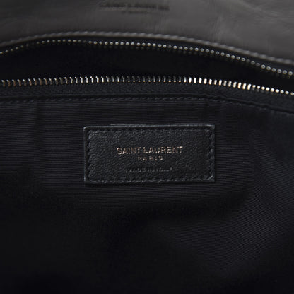 Saint Laurent Crinkled Calfskin Matelasse Monogram Large Niki Chain Satchel Fog 5 of 9