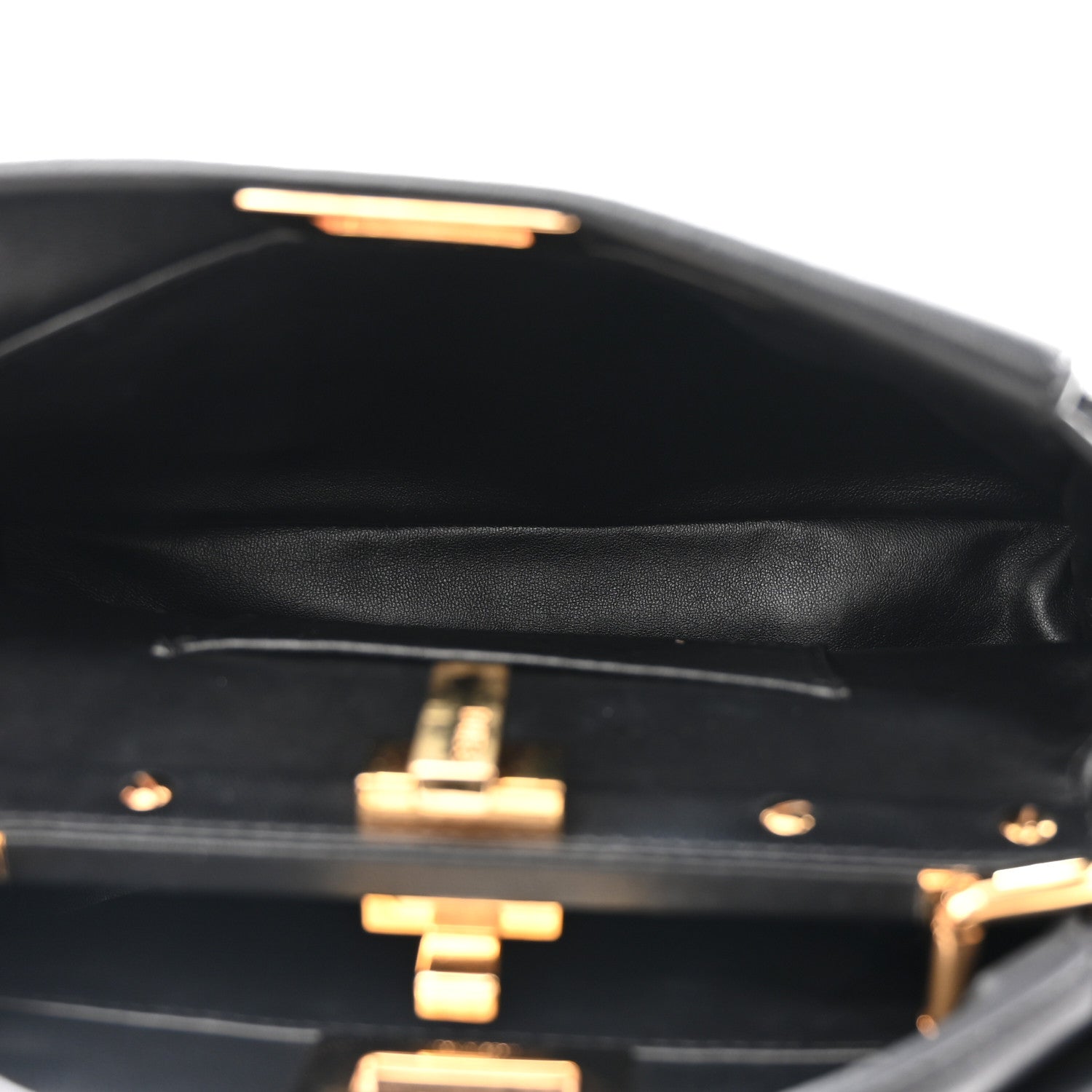 Fendi Nappa Mini Peekaboo Iconic Satchel Black 6 of 11
