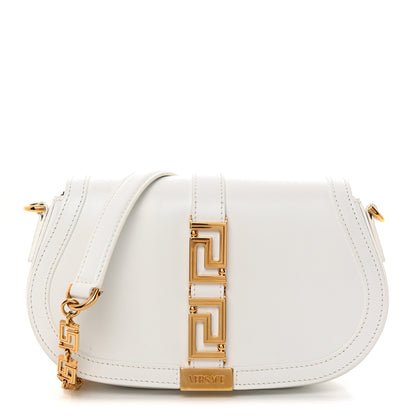 Versace Calfskin Medium Greca Goddess Shoulder Bag White 1 of 12