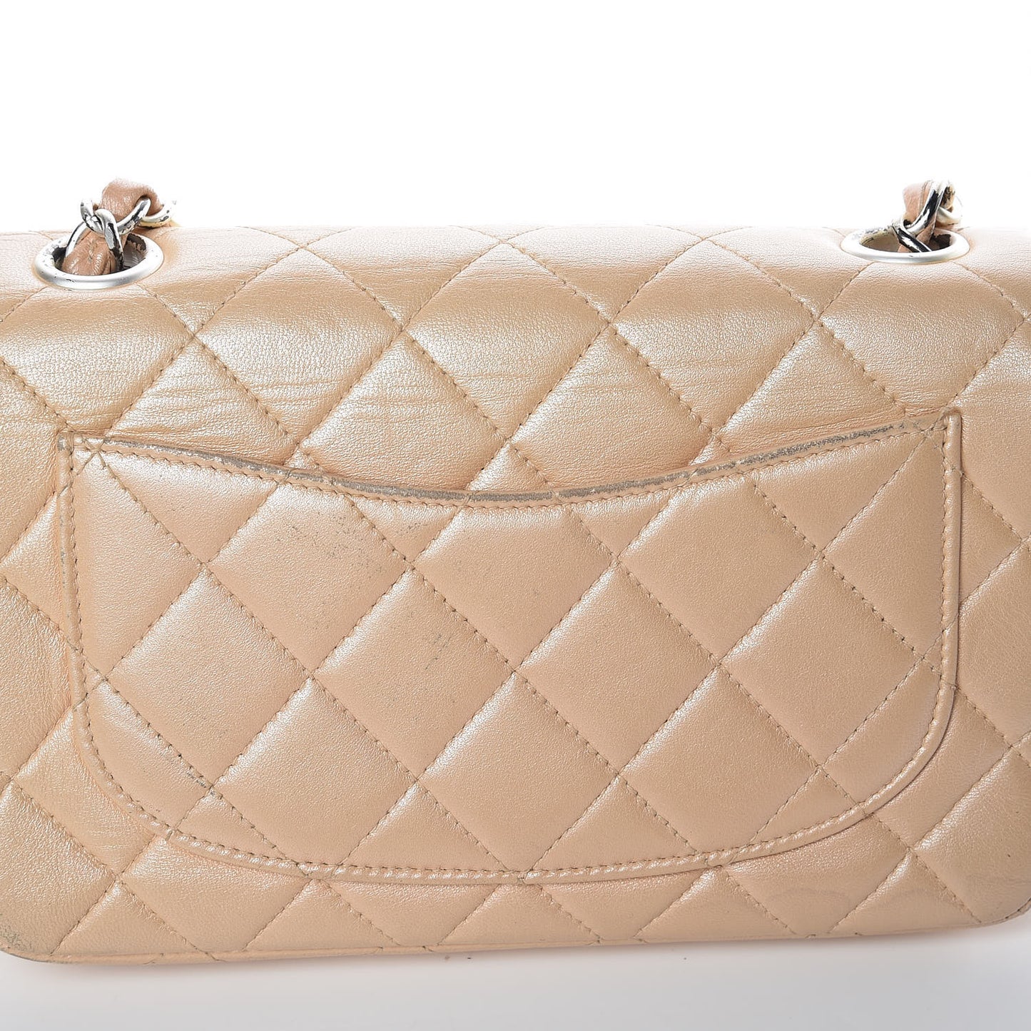 Lambskin Quilted Extra Mini Flap Light Beige