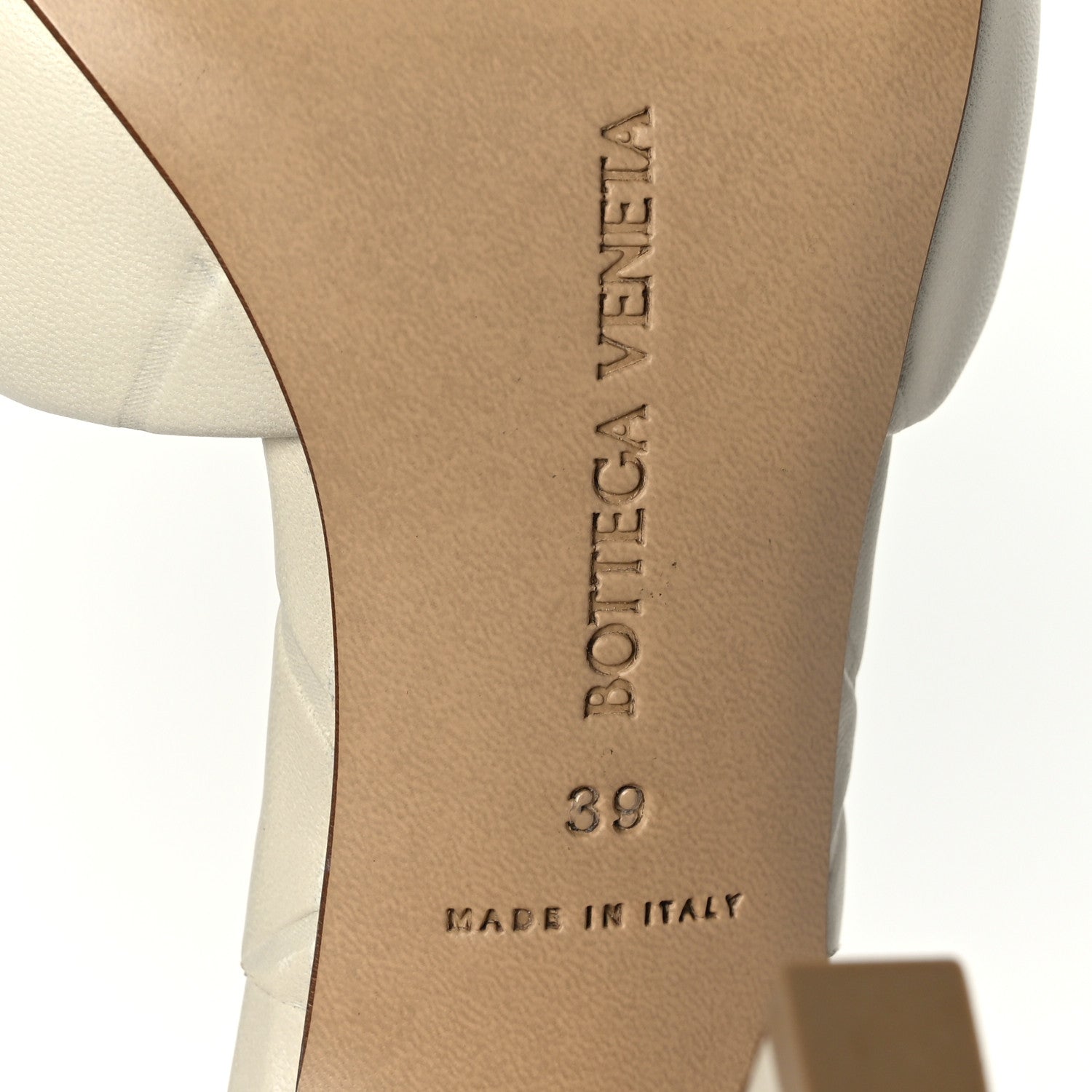 Bottega Veneta Nappa Quilted Rubber Lido Mule Sandals 39 Sea Salt 7 of 7
