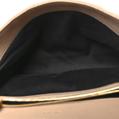 Saint Laurent Sheepskin Matelasse Chevron Monogram Large College Satchel Beige 5 of 11