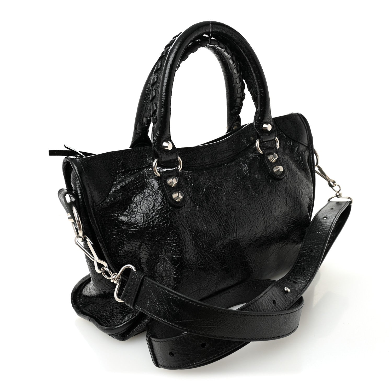 Balenciaga Agneau Arena Silver Hardware Small Le City Black 2 of 9