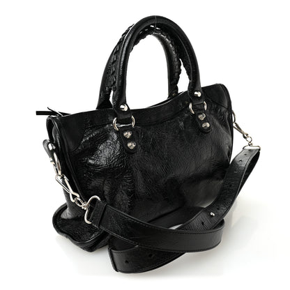 Balenciaga Agneau Arena Silver Hardware Small Le City Black 2 of 9