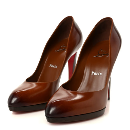 Christian Louboutin Calfskin Degrade Fannylove Alta 120 Pumps 40 Carmine 4 of 8