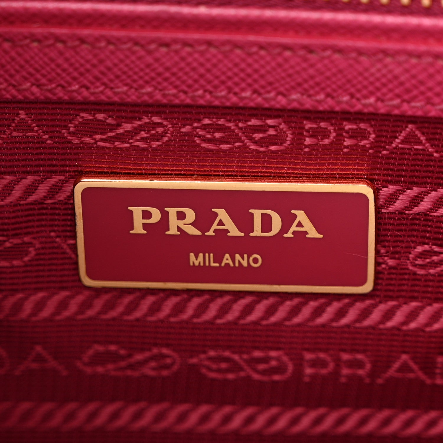 Prada Saffiano Small Galleria Double Zip Tote Fuxia 6 of 12