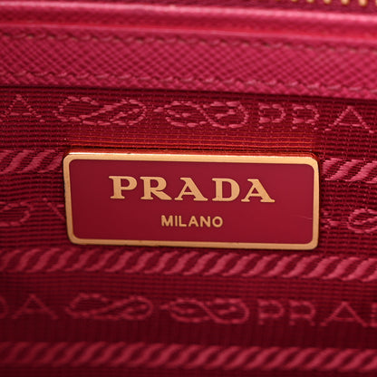 Prada Saffiano Small Galleria Double Zip Tote Fuxia 6 of 12