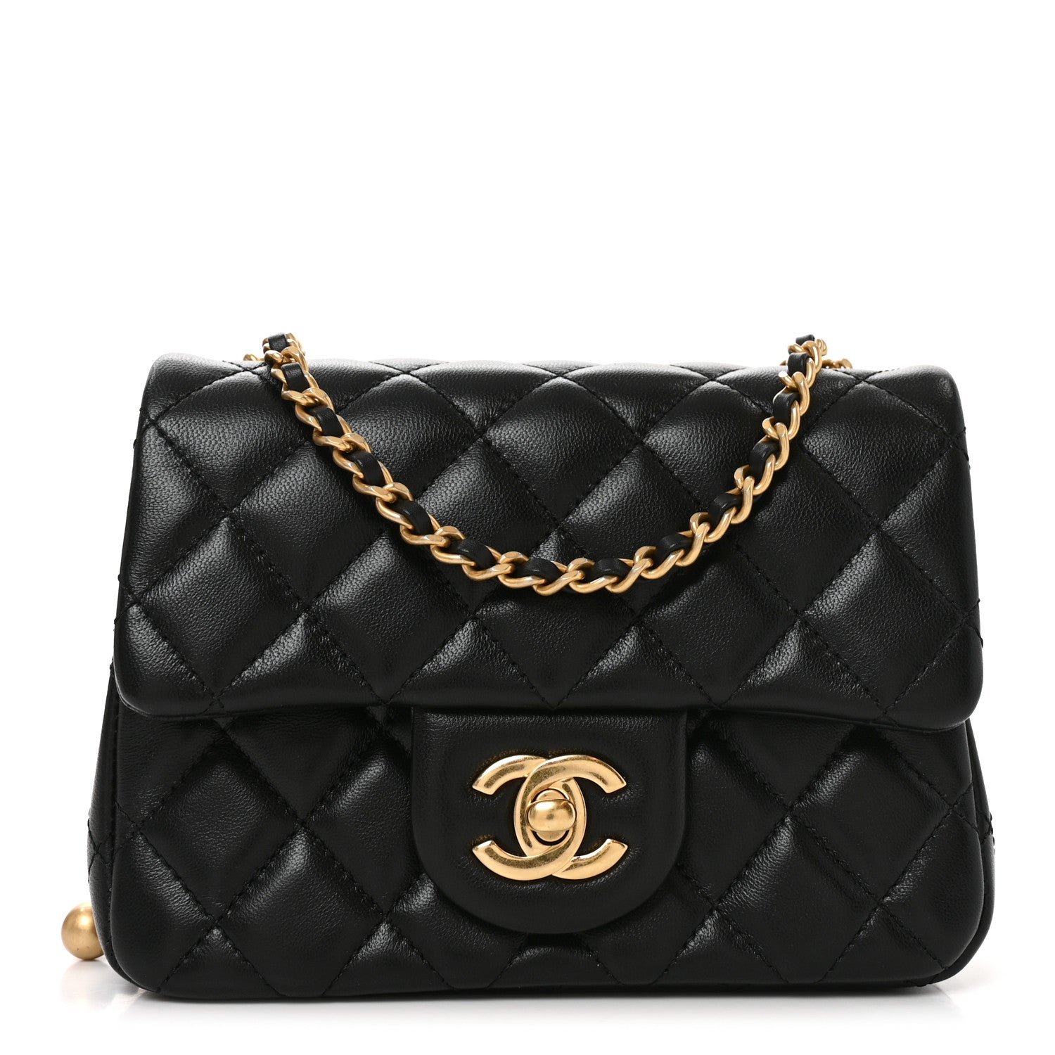 Chanel Lambskin Quilted Mini Pearl Crush Flap Black 1 of 11