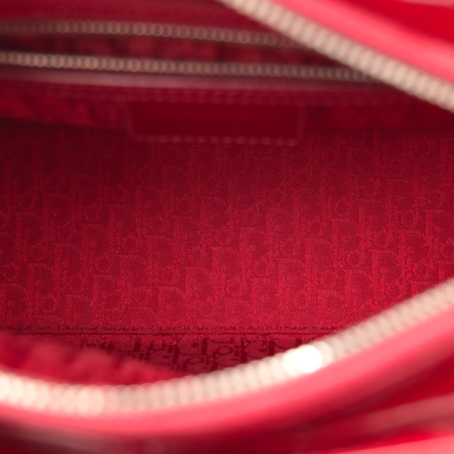 Patent Cannage Medium Lady Dior Red