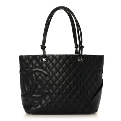 Chanel Calfskin Quilted Large Cambon Tote Black 1 of 9