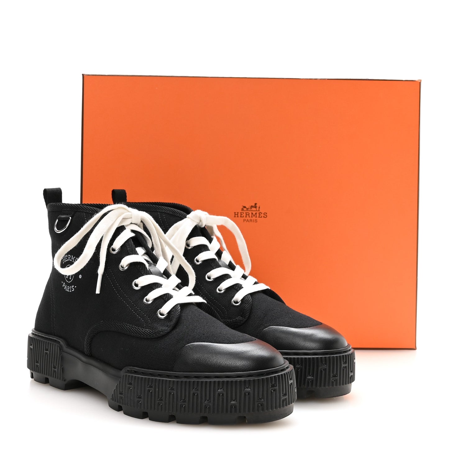 Canvas Calfskin Itineraire Ankle Boot 39 Black