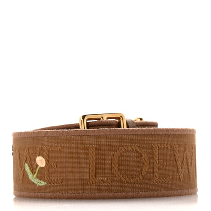Loewe X SUNA FUJITA Calfskin Lemur Jacquard Anagram Strap Oak 2 of 7